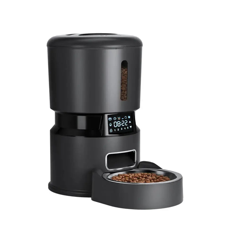 Distributeur de croquettes pour chat | automatique avec écran tactile, gamelle inox et réservoir 4L