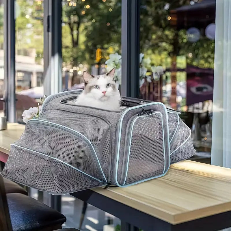 Sac de Transport pour Chat et Chien | Extensible, Respirant et Imperméable