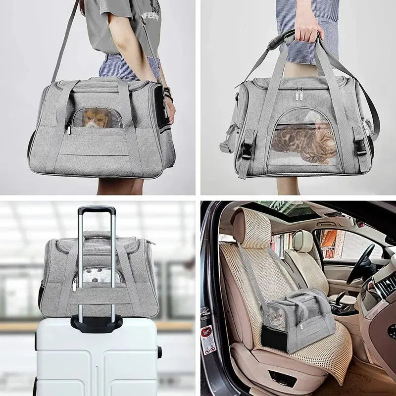 Sac de Transport pour Chat | Souple, Respirant et Bandoulière