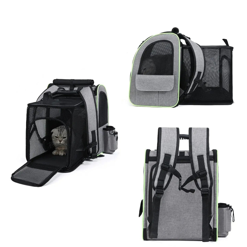 Sac de Transport pour Chat et Chien | Sac à Dos Extensible, Respirant et Sécurisé