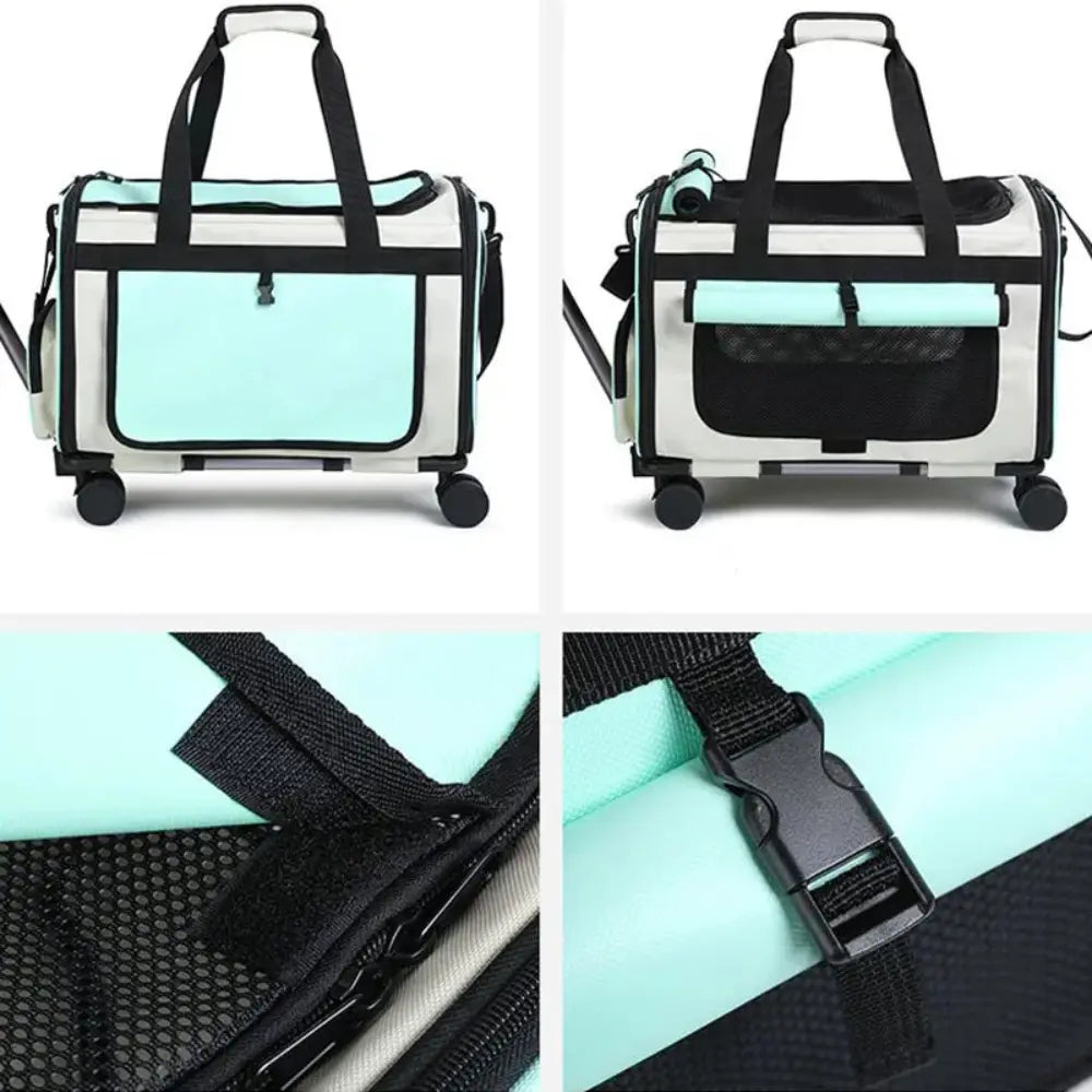 Sac de Transport pour Chat et Chien | Trolley à Roulettes Convertible