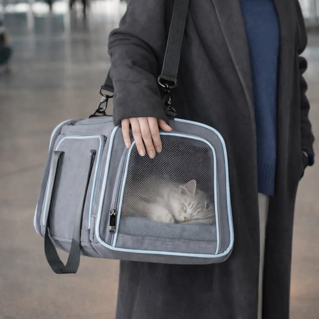 Sac de Transport pour Chat et Chien | Extensible, Respirant et Imperméable
