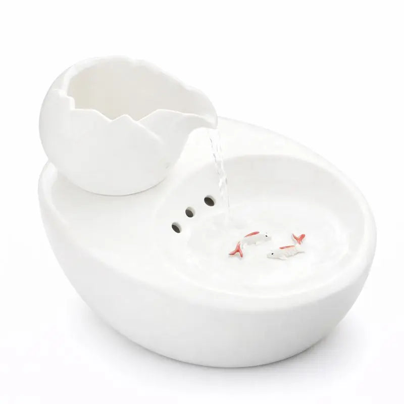 Fontaine à Eau pour Chat en Céramique – Design Coloré, Écoulement Doux, Hygiénique & Stable