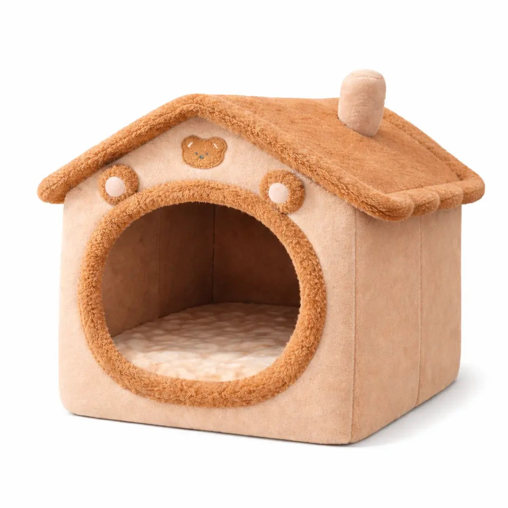 Niche pour chat en peluche – maison douce et chaleureuse, format cocon