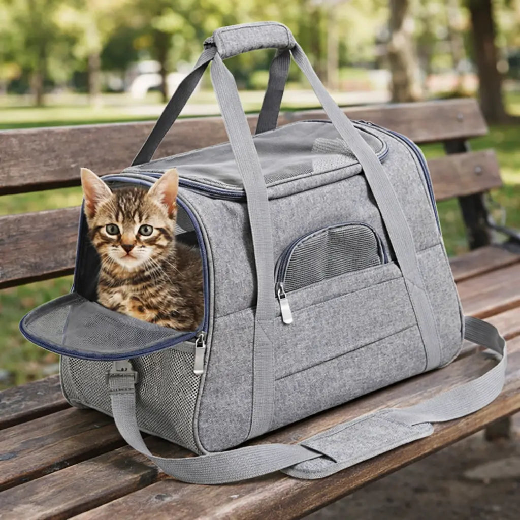 Sac de Transport pour Chat | Souple, Respirant et Bandoulière