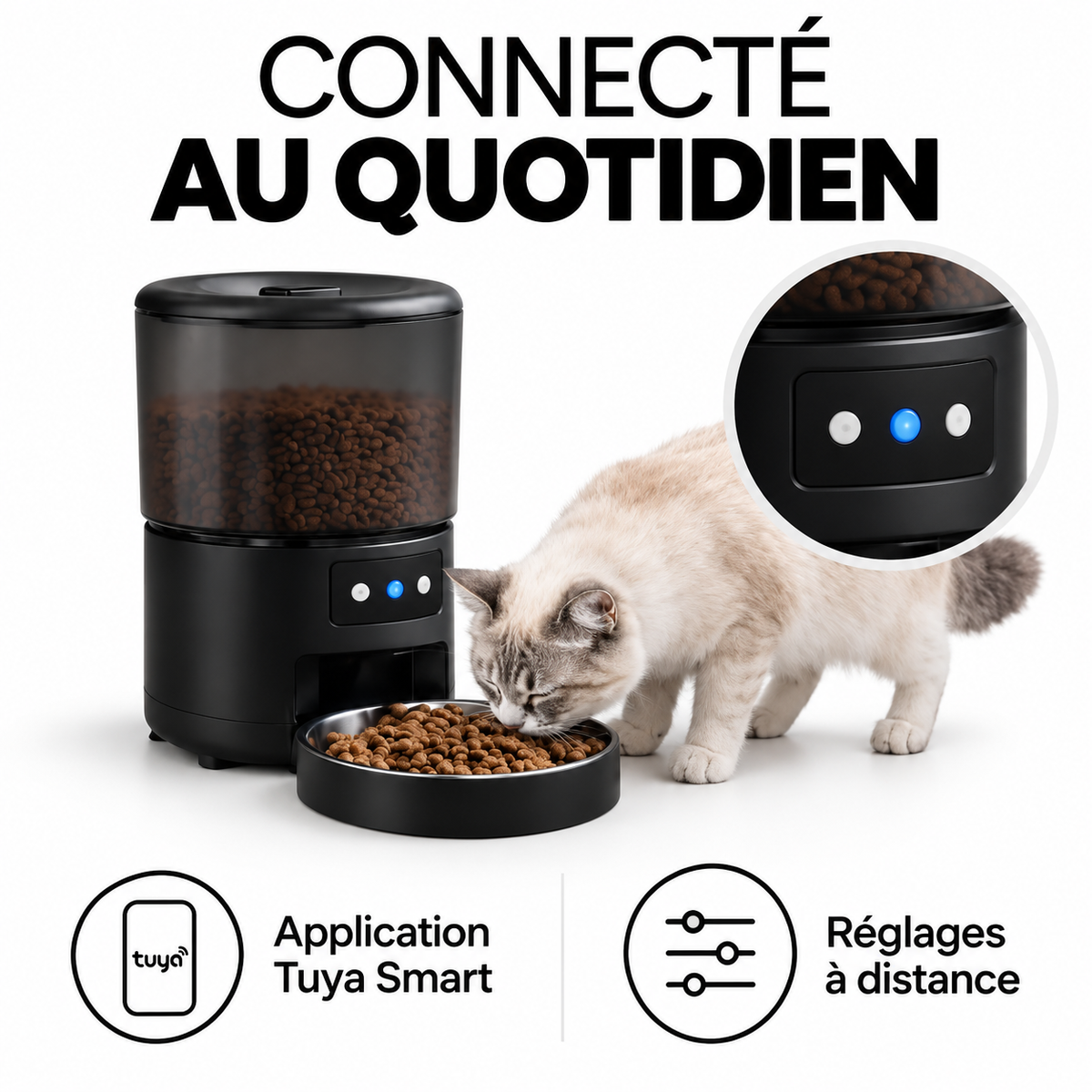 Distributeur de croquettes connecté 4 L — présentation et détails 2