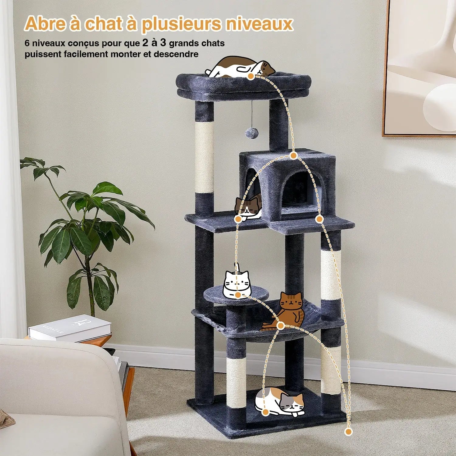 Arbre à chat Auro 143 cm