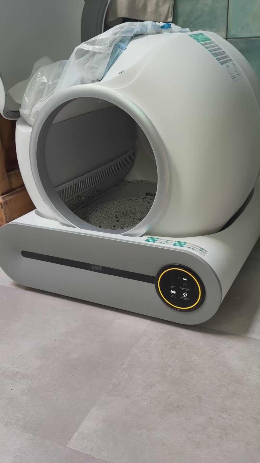 Litière automatique autonettoyante pour chat 65 L – connectée, bac XXL, maison de toilette avec application, désodorisation
